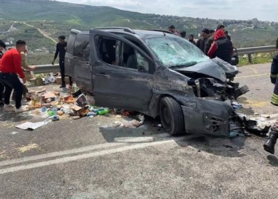مصرع مواطن و7 إصابات بحادث سير جنوب نابلس