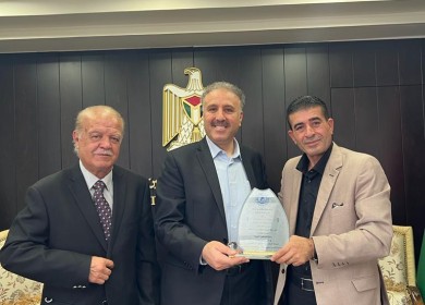 الوزير عساف يستقبل رئيس نادي الرمثا والمدير الإداري للنادي الفيصلي