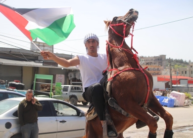 مسيرة خيول في أم الفحم إحياء لذكرى يوم الأرض