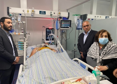 وزيرة الصحة تعود المصابين جراء اعتداءات الاحتلال في جنين