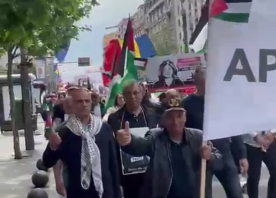عياش يشارك في مسيرة حاشدة في  العاصمة الرومانية بوخارست في ذكرى نكبة الشعب الفلسطيني