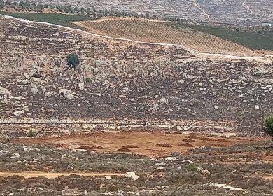 مستوطنون يجرفون حوالي 60 دونما شرق العوجا
