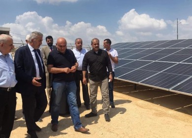 جنين: افتتاح مشروع الطاقة الشمسية في بلدة برقين