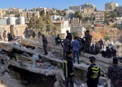 ارتفاع حصيلة انهيار مبنى في عمان إلى 14 قتيلا