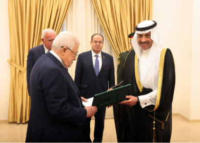الرئيس يتقبّل أوراق اعتماد سفير المملكة العربية السعودية لدى دولة فلسطين