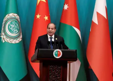 السيسي من بكين: لا سبيل إلى السلام والاستقرار إلا بالالتزام الجاد والفوري بحل الدولتين