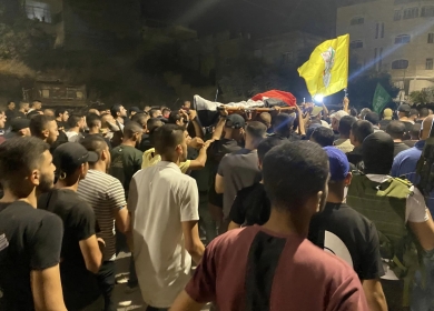 جماهير جنين تشيع جثامين الشهداء السعدي والجلاد ومرعي