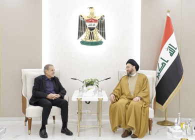 أبو ردينة يلتقي زعيم تيار الحكمة العراقي عمار الحكيم