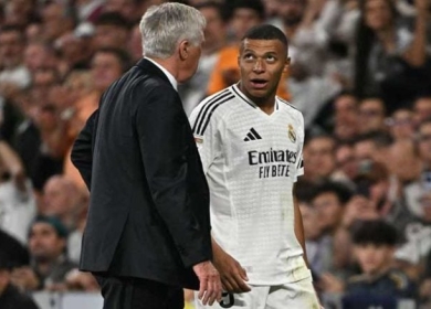 أنشيلوتي يطمئن جماهير ريال مدريد على حالة مبابي