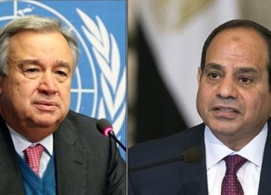 السيسي وغوتيريش يؤكدان ضرورة بقاء الفلسطينيين في أرضهم