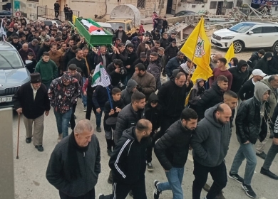 تشييع جثمان الطفل صدام رجب في بلدة كفر اللبد شرق طولكرم