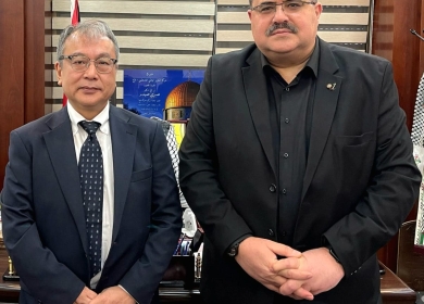 صيدم يستقبل ممثل اليابان الجديد لدى دولة فلسطين