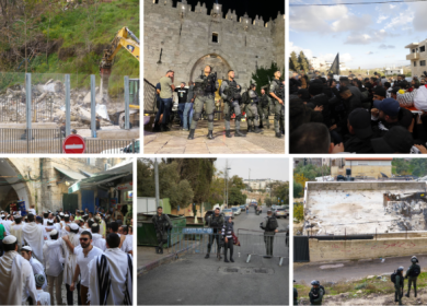 محافظة القدس: شهيد و(58) حالة اعتقال و(34) عملية هدم وتجريف الشهر الماضي