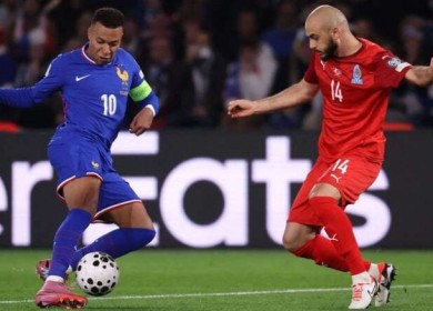 مبابي يقود فرنسا للفوز على أذربيجان في تصفيات كأس العالم
