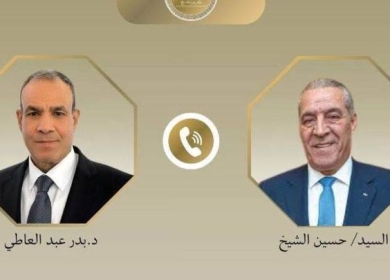 الشيخ يبحث مع وزير الخارجية المصري تطورات الأوضاع في الأراضي الفلسطينية المحتلة