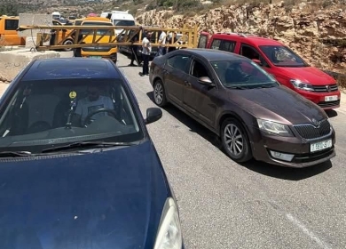 الاحتلال يغلق مدخل مدينة سلفيت الشمالي